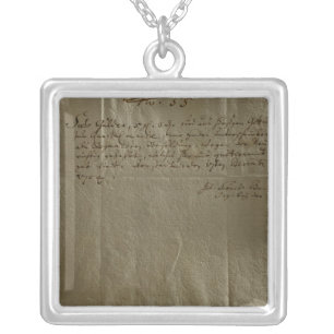 Remuneration Receipt, 17th December, 1704 Silver Plated Necklace