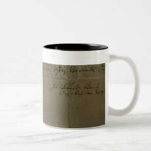 Remuneration Receipt, 17th December, 1704 Two-Tone Coffee Mug