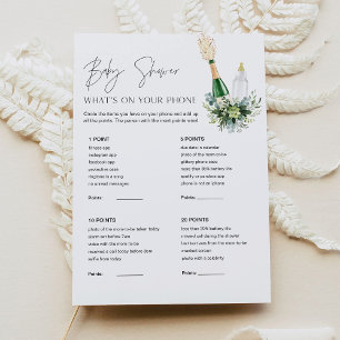 REMY Baby Shower What's On Your Phone Game Card