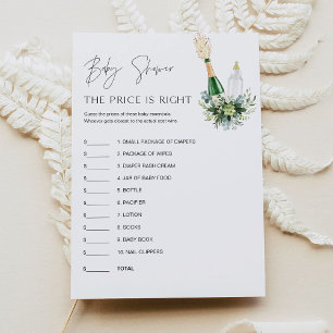 REMY Guess the Price Baby Shower Game card