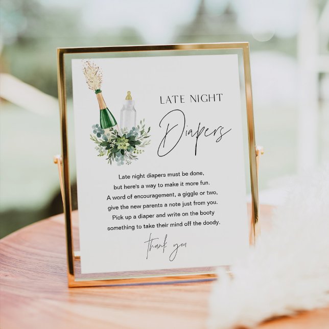 REMY Late Night Diapers Baby Shower Sign (Creator Uploaded)