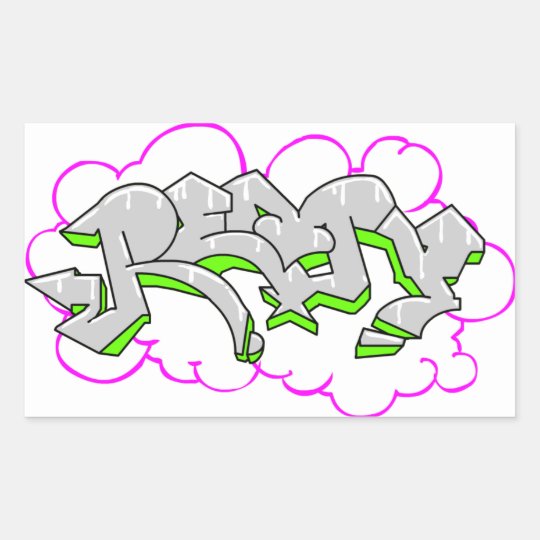 Remy Name Graffiti Rectangular Sticker | Zazzle.com
