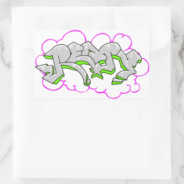 Remy Name Graffiti Rectangular Sticker | Zazzle