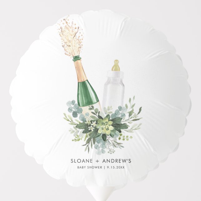 REMY Poppin Bottles Baby Shower Balloon (Front)