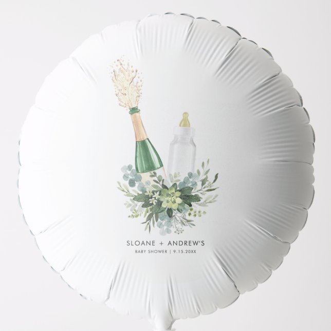 REMY Poppin Bottles Baby Shower Balloon (Front)