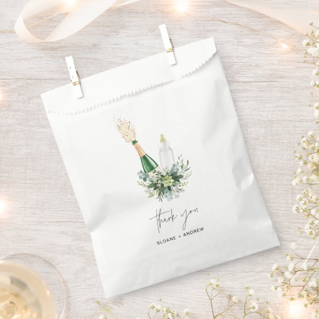REMY Poppin Bottles Baby Shower Favor Bag (Clipped)