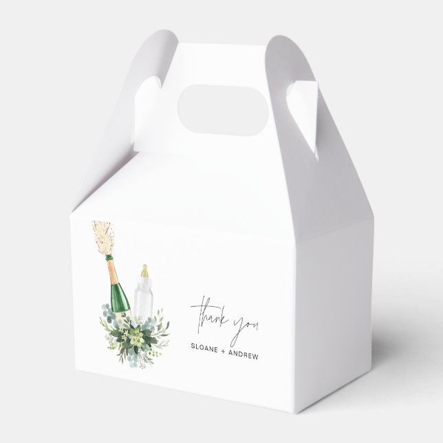 REMY Poppin Bottles Baby Shower Favor Boxes (Front Side)