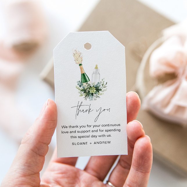 REMY Poppin Bottles Baby Shower Favor Tag (Creator Uploaded)