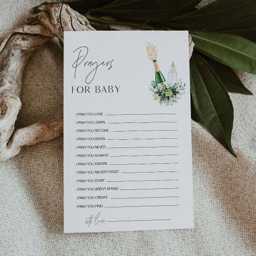 REMY Prayers For Baby Shower Advice Card