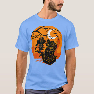 Ren and Stimpy Halloween Haunted Sunset Hug T-Shirt