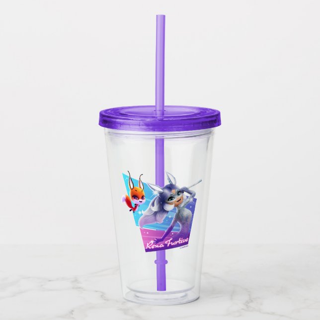 Rena Furtive Graphic Acrylic Tumbler (Front)