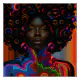 Rena Queen Auburn Brown Hair Black Melanin Afro Poster | Zazzle