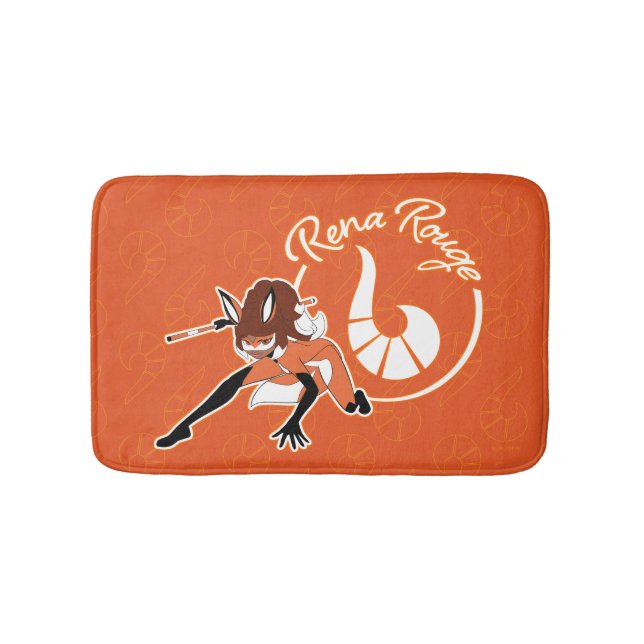 Rena Rouge Badge Bath Mat (Front)
