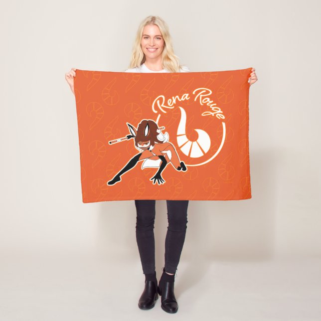 Rena Rouge Badge Fleece Blanket (In Situ)