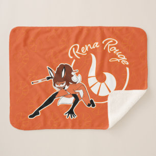 Rena Rouge Badge Sherpa Blanket