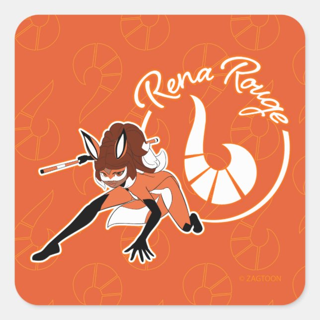 Rena Rouge Badge Square Sticker (Front)