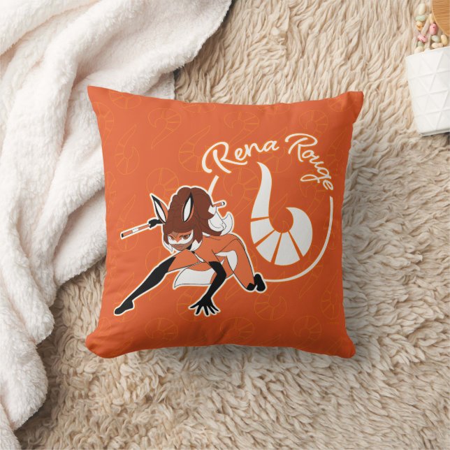 Rena Rouge Badge Throw Pillow (Blanket)