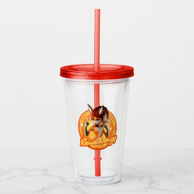Rena Rouge Circle Badge Acrylic Tumbler (Front)