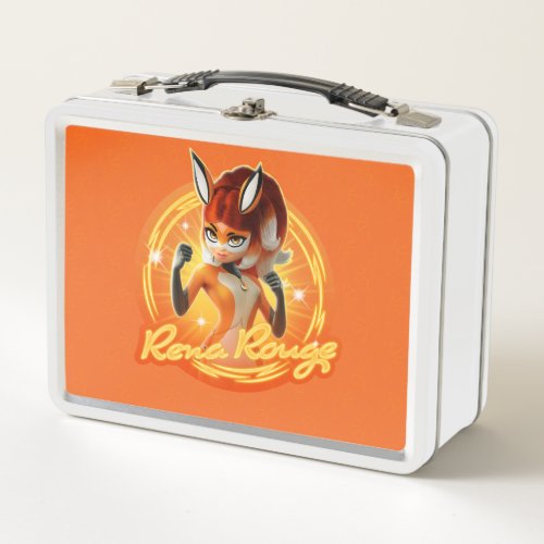 Rena Rouge Circle Badge Metal Lunch Box