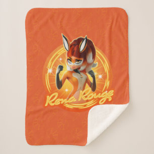 Rena Rouge Circle Badge Sherpa Blanket