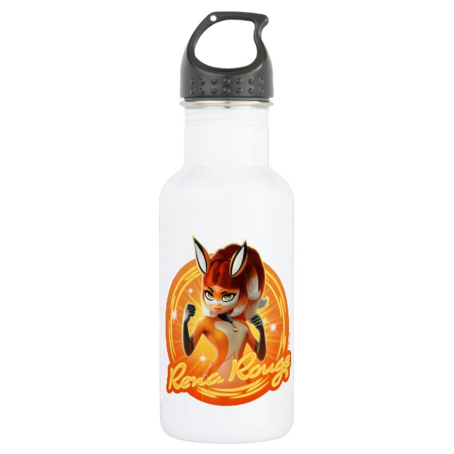 Rena Rouge Circle Badge Stainless Steel Water Bottle (Front)