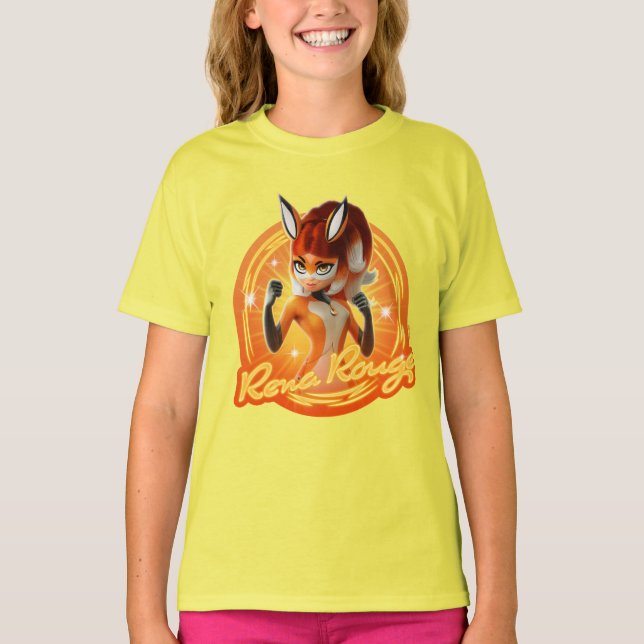Rena Rouge Circle Badge T-Shirt (Front)