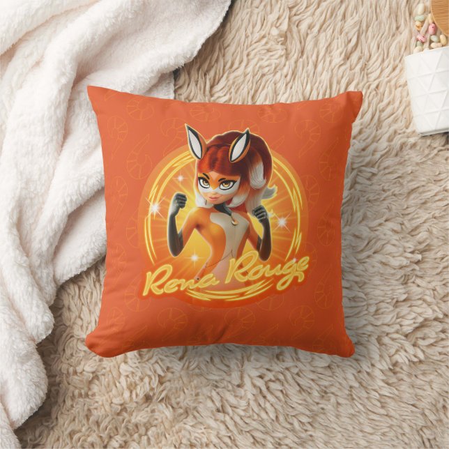 Rena Rouge Circle Badge Throw Pillow (Blanket)