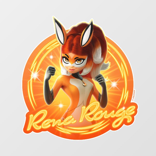 Rena Rouge Circle Badge Wall Decal (Front)