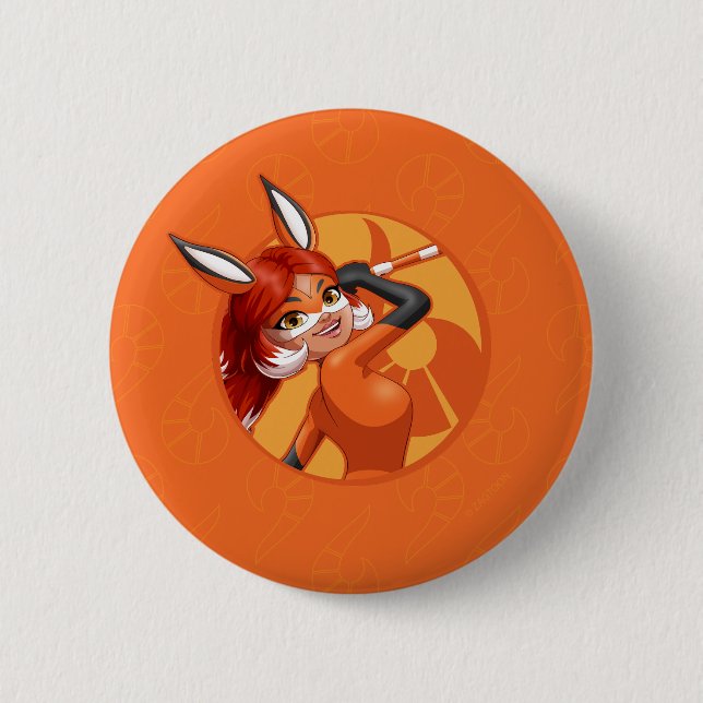 Rena Rouge Orange Badge Button (Front)