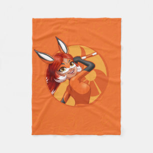 Rena Rouge Orange Badge Fleece Blanket