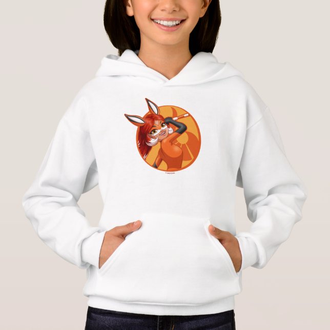 Rena Rouge Orange Badge Hoodie (Front)