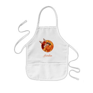 Rena Rouge Orange Badge Kids' Apron