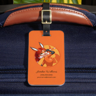 Rena Rouge Orange Badge Luggage Tag