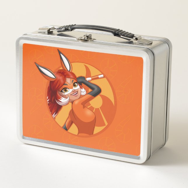 Rena Rouge Orange Badge Metal Lunch Box (Front)