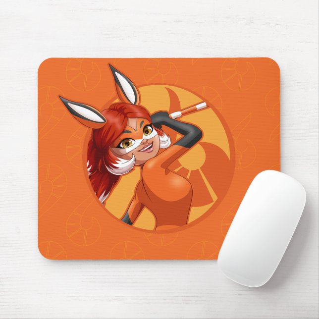 Rena Rouge Orange Badge Mouse Pad (With Mouse)