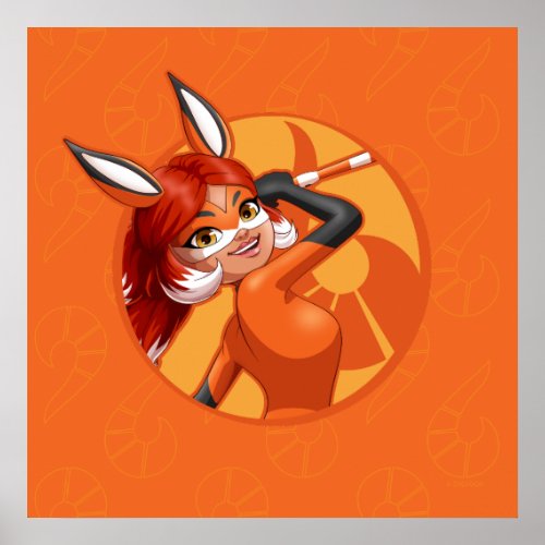 Rena Rouge Orange Badge Poster
