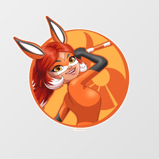Rena Rouge Orange Badge Wall Decal (Front)