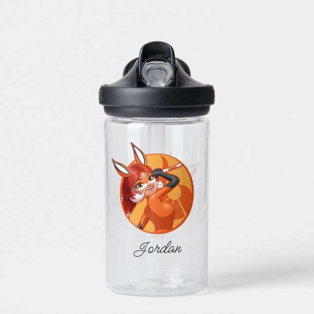 Rena Rouge Orange Badge Water Bottle (Front)
