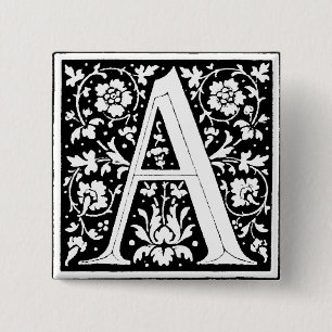 Renaissance Alphabet Letter A - Pin