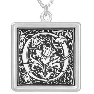 Renaissance Alphabet Letter O Necklace