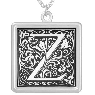 Renaissance Alphabet Letter Z Necklace