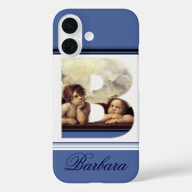 RENAISSANCE ANGEL B LETTER Winged Cherub Monogram Case-Mate iPhone Case (Back)