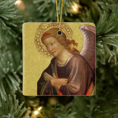 Renaissance Angel by Master of the Bambino Vispo Ceramic Ornament