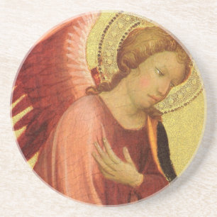 Renaissance Angel by Master of the Bambino Vispo Drink Coaster
