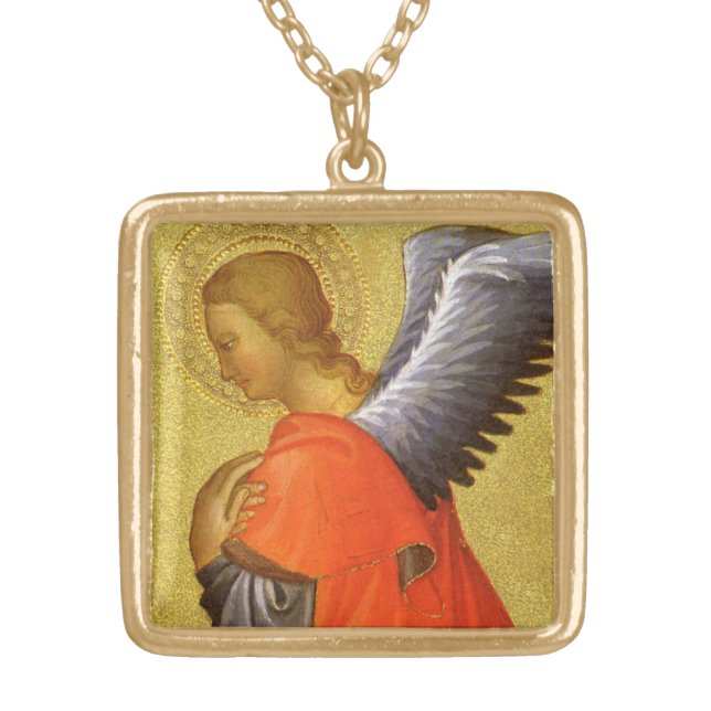 Renaissance Angel by Master of the Bambino Vispo Gold Plated Necklace (Front)