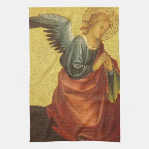 Renaissance Angel by Master of the Bambino Vispo Kitchen Towel