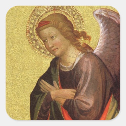 Renaissance Angel by Master of the Bambino Vispo Square Sticker