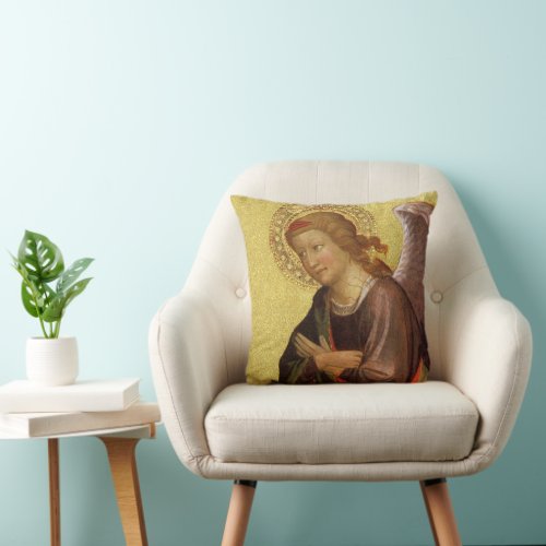 Renaissance Angel by Master of the Bambino Vispo Throw Pillow