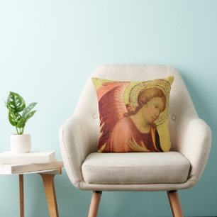 Renaissance Angel by Master of the Bambino Vispo Throw Pillow