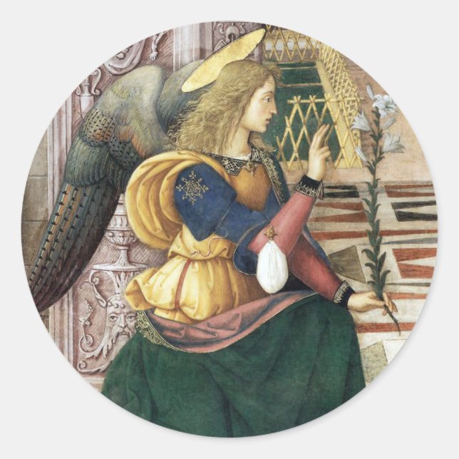 Renaissance Angel Christmas Stickers Pinturicchio (Front)